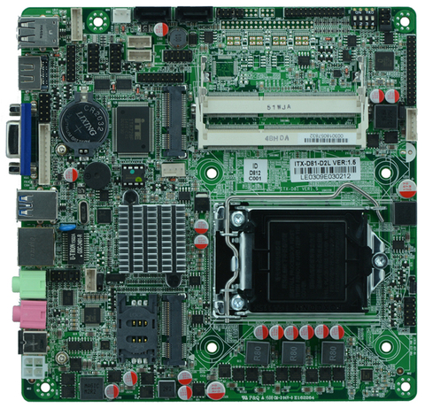 Soporte Core I3/i5/i7/Pentium placa base industrial h81 LGA 1150 socket AIO Mini PC motherboard 2 COM ► Foto 1/4