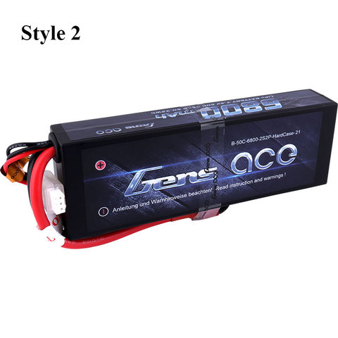 Gens ace-batería Lipo para coche de control remoto, paquete de 6800mAh, 50C, 2S2P/7,4 V, escala 1/10 o 1/8 para Traxxas Slash 4x4, con enchufe decanos ► Foto 1/6