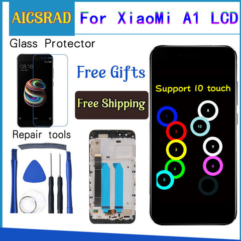 Pantalla LCD para Xiaomi Mi A1 + marco 10, montaje de digitalizador LCD, Panel de repuesto, Par de repuesto ► Foto 1/5