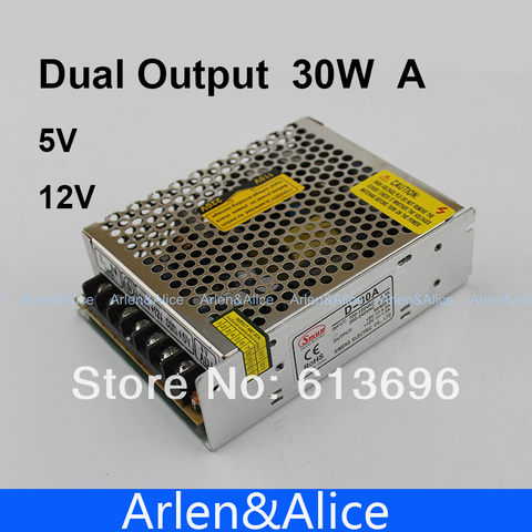 30W salida Dual 5V 12V fuente de alimentación de conmutación CA a CC DC4A DC1A ► Foto 1/4