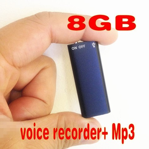 ¡Nueva llegada! el peso más ligero y más pequeño, 2 en 1 Mini 8 GB 8g Audio Digital grabadora de voz 13 horas + Mp3 envío libre ► Foto 1/6