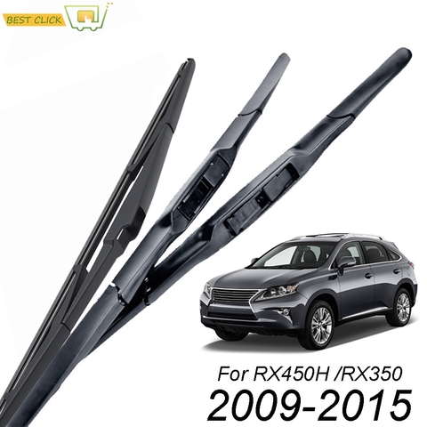 Misima de limpiaparabrisas Set de hojillas para Lexus RX450H RX350 RX-450h RX-350 frente ventana trasera, 2009, 2010, 2011, 2012, 2013, 2014, 2015 ► Foto 1/6