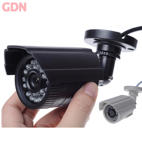 MiNi cámara de seguridad CCTV para exteriores Bullet 800TVL, 1/4 pulgadas, filtro de IR-CUT de Color CMOS, lente de 3,6mm, 24IR led, impermeable, carcasa de plástico ABS ► Foto 1/1