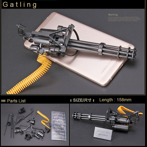 Minigun Terminator T800 de Gatling, escala 1:6, 12 pulgadas, figuras de acción, cinturón para Bala, regalo para niños, 1/6 ► Foto 1/4