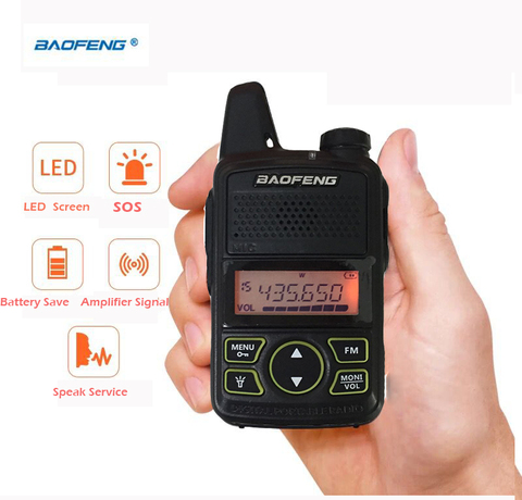Baofeng-Mini Walkie Talkie profesional ultradelgado BF-T1, con microusb, para 400-470mhz, Uhf, Radio ► Foto 1/6