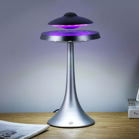 UFO levitación magnética bluetooth stereo carga inalámbrica continuar a la vida UFO sonido inalámbrico bluetooth altavoces lámpara de moda ► Foto 1/6