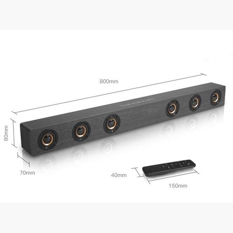 HYASIA TV Soundbar Bluetooth altavoz de madera barra de sonido HiFi estéreo soporte de Control remoto AUX/HDMI/Pantalla de reloj para teatro en Casa ► Foto 1/1