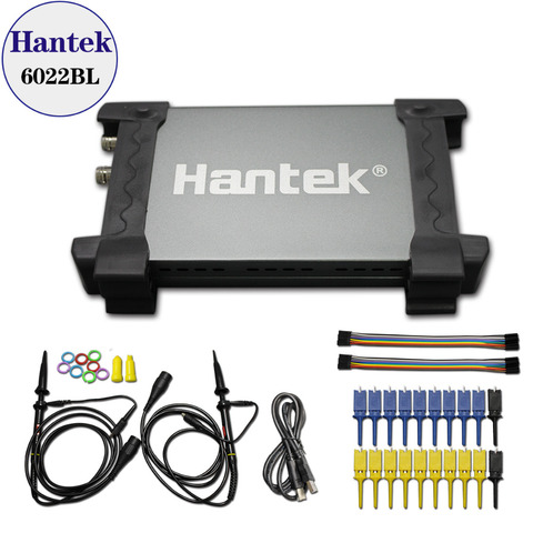 Hantek-osciloscopio USB 6022BL, 2 canales digitales, 20MHz de ancho de banda, 48MSa/s, Frecuencia de muestreo, 16 canales, analizador lógico, Envío Gratis ► Foto 1/4