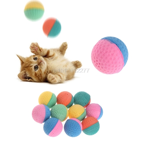 10 unids juguete látex bolas colorido masticar para Perros Gatos Puppy Kitten Soft elástico # h0vh # envío de la gota ► Foto 1/6