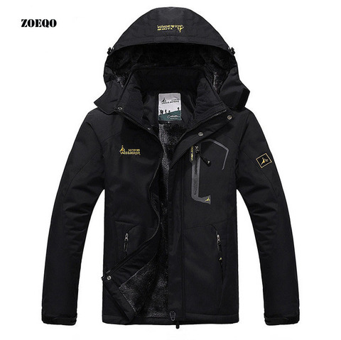 ZOEQO-Chaqueta de invierno para hombre, prendas de vestir gruesas, abrigo, parka con capucha a prueba de viento, rompevientos ► Foto 1/1