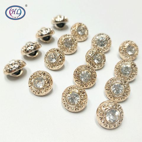 HL 30/50 uds/150 Uds 11MM chapado botones con diamantes de imitación mango DIY accesorios para la costura de prendas camisa ► Foto 1/4