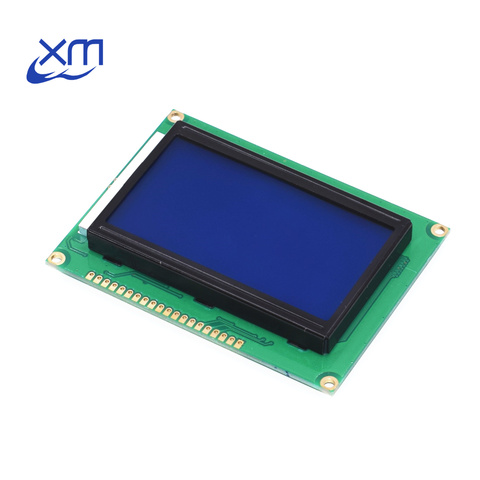 Módulo LCD de 128*64 puntos 5V pantalla azul 12864 LCD con retroiluminación ST7920 puerto paralelo LCD12864 ► Foto 1/2
