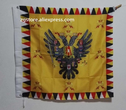 Estándar Imperial de Austria, Bandera de Hungría (antes de 1915), 3x3 pies, x 90cm, pancarta con agujeros de metal y latón ► Foto 1/1