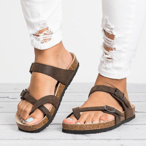 Sandalias de Mujer estilo Roma, sandalias de verano para 2022, chanclas de talla grande 35-43, Zapatos planos para playa y verano, Zapatos informales para Mujer ► Foto 1/6