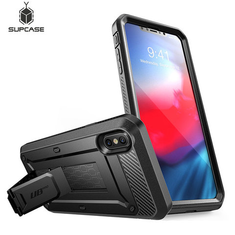 SUPCASE-funda rígida de cuerpo completo para iPhone, Protector de pantalla incorporado y soporte de apoyo, para Xs Max, 6,5 pulgadas, UB Pro ► Foto 1/6