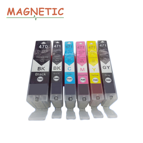 6X PGI470 CLI471 cartucho de tinta Compatible para Canon ts5040 PIXMA MG5740 MG6840 MG7740 tinta de impresora cartuchos pgi 470 cli 471 ► Foto 1/5