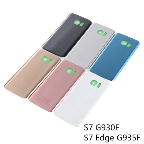 Para Samsung S7 G930F cristal trasero de la batería cubierta para Samsung S7 borde G935F contraportada ► Foto 1/6