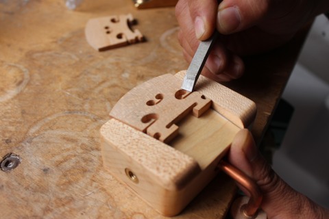 Herramientas de abrazadera de puente para violín, herramienta de madera sólida para fabricación y reparación ► Foto 1/5