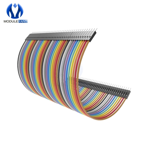 Cable de puente Dupont macho a macho, 40 Uds., 10CM, 2,54 MM, para arduino ► Foto 1/6