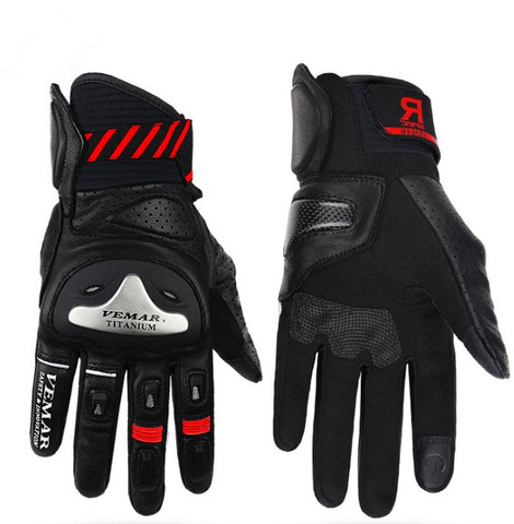 Envío Gratis guantes de MOTO guantes de cuero para hombre guantes de carreras guantes de Motocross 4 colores Talla M L XL XXL ► Foto 1/1