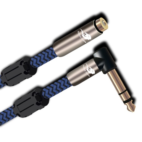 Cable de extensión de Audio hembra para amplificador de consola mezcladora, estéreo, 1/4 