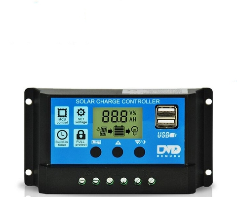 Controlador de carga Solar inteligente 12 V 24 V 10A 20A 30A automático Panel de batería Solar Controlador Universal USB 5 V carga pantalla LCD ► Foto 1/5