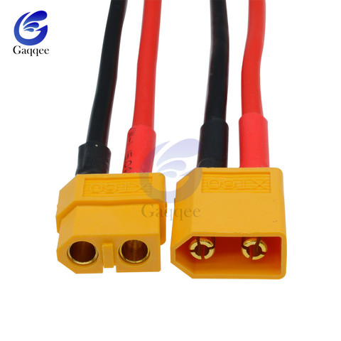 Conector hembra macho con cable de silicona, batería XT60, 14 AWG, 1 par ► Foto 1/6