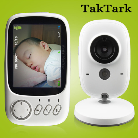 Monitor de vídeo inalámbrico para bebé, cámara de seguridad de alta resolución, visión nocturna, monitoreo de temperatura, 3,2 pulgadas, Color ► Foto 1/6