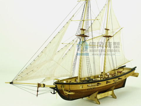 Kits de ensamblaje de barco de vela de madera, conjunto de ensamblaje clásico de modelo de barco de vela de madera, kits de construcción ► Foto 1/4