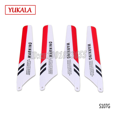 SYMA 4 unids/set S107G RC helicóptero Juguetes Accesorios S107C hoja principal versión actualizada Prolellers repuestos ► Foto 1/1