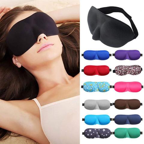 Antifaz para dormir para hombre y mujer, parche suave para descanso de ojos con diseño 3D y sujetador estilo visera de colores variados, portátil, 1 unidad, unisex ► Foto 1/6