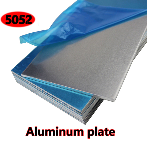 Placa de aluminio plana para manualidades, 5052 lámina de aluminio, espesor de 3mm, 5mm, 6mm, 8mm, 10mm, 100x100mm, 100x200mm, personalizable ► Foto 1/4