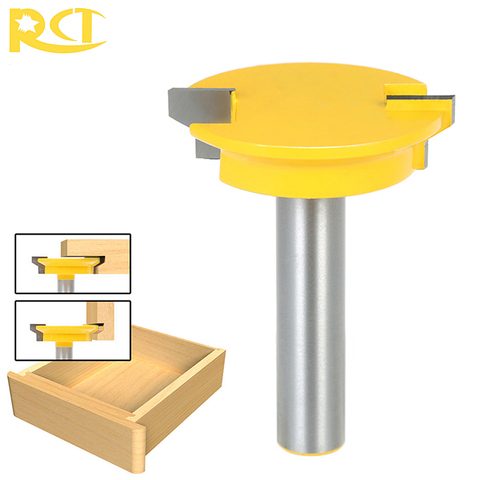 RCT-broca de bloqueo de junta de cajón, vástago de 1/2 pulgadas, enrutador, fresas para carpintería, cajón de carpintero, enchufe de madera, herramientas de corte ► Foto 1/4