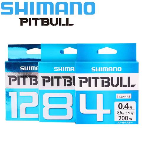 SHIMANO-sedal de pesca PITBULL 150M X4/X8/X12 PE, Original, trenzado, verde/azul, hecho en Japón, alta resistencia y suave ► Foto 1/5