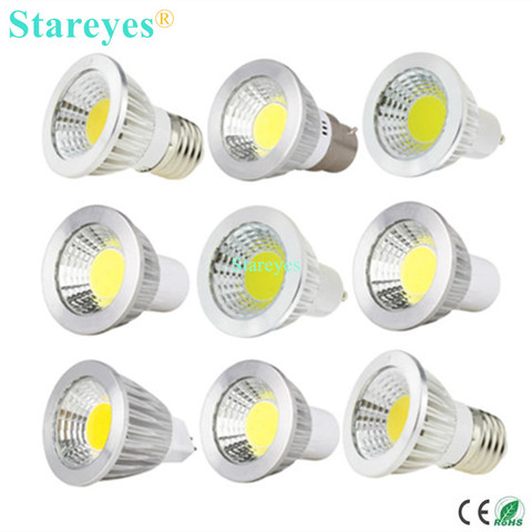 1 pieza regulable 3W 5W GU10 E27 B22 E14 GU5.3 MR16 LED COB Spotlight bombilla LED de luz descendente lámpara de iluminación ► Foto 1/6