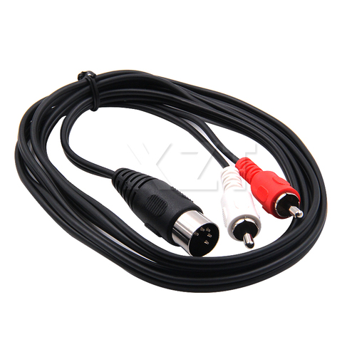 A 1 Uds Cable de Audio de 5 pines DIN macho MIDI a 2 enchufe doble RCA macho Cable de Audio para Naim, Quad Stereo Systems 5 Pin DIN macho Plug más nuevo ► Foto 1/5