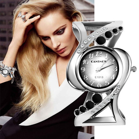 Reloj de pulsera de cristal de lujo para mujer, relojes de cuarzo, reloj femenino a la moda, reloj para mujer ► Foto 1/6