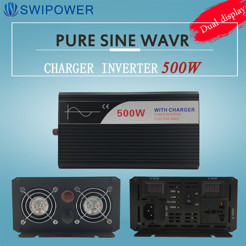 UPS inversor 500 W inversor senoidal pura con el cargador 12 V 24 V DC a 48 V AC 220 V 230 V 240 V Solar Power inverter ► Foto 1/1