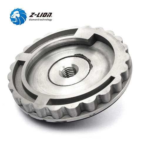 Z-LION 4 pulgadas 100mm Cierre de Caracol Backer Pad de aluminio de patrocinador diamante borde pulido Pad adaptador M14 5/8-11 de titular ► Foto 1/6