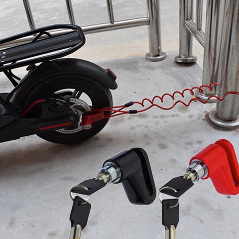 Negro rojo Anti-robo de candado de cable de acero de los frenos de disco ruedas armario para Xiaomi Mijia M365 eléctrico candado de Scooter Accesorios ► Foto 1/6