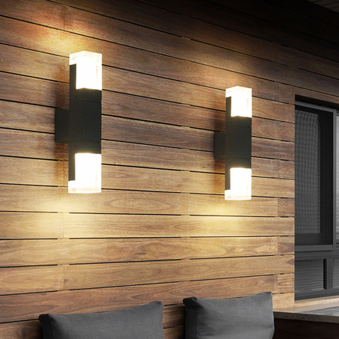 BEIAIDI-Lámpara LED de pared con Sensor de movimiento al aire libre, impermeable, para jardín, pared del porche, apliques para Villa, Hotel, patio, pasillo, pared del pasillo ► Foto 1/6