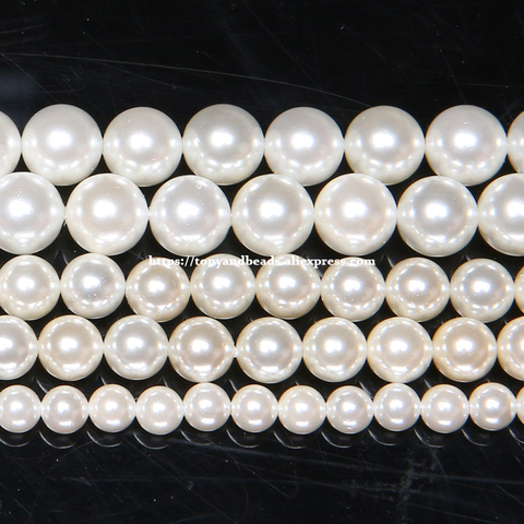Cuentas sueltas redondas de polvo de perlas de Mar Australiano del Sur, tamaño a elegir para fabricación de joyería DIY, 4, 6, 8, 10 y 12MM ► Foto 1/1