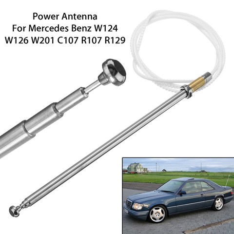 Antena Mast antenas FM Radio Mast de cable para Mercedes-Benz W124 W126 W201 C107 R107 diente Core ► Foto 1/6