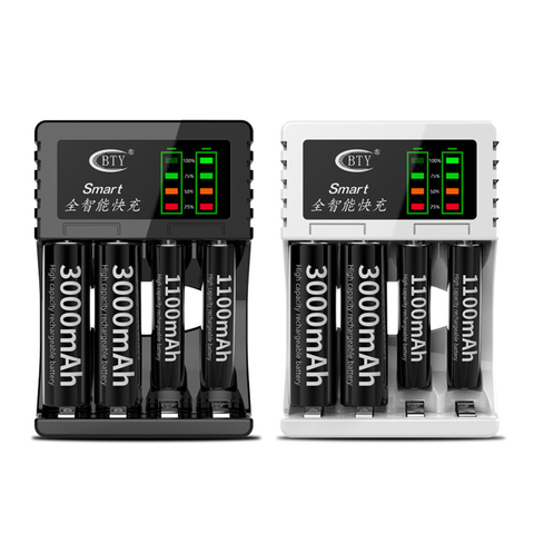 Cargador Led rápido inteligente Buyincoins para AA AAA Ni-MH ni-cd batería recargable #258129 ► Foto 1/6