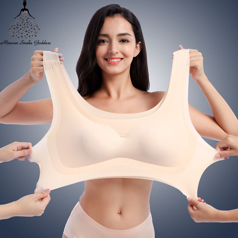 Sujetadores de talla grande para mujer Push Up sujetador sin costuras Sexy ropa interior de una pieza de mujer Bralette ultrafino sujetador mujer Bra ► Foto 1/6