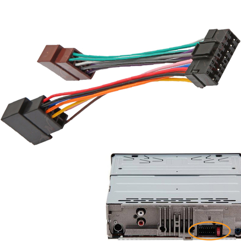 Coche ISO adaptador de radio arnés de cableado para SONY CDX-GT35U GT39U CDX-GT440U CDX-GT444U CDX-GT640UI CDX-GT660UV XR-C MDX-C CDX-C ► Foto 1/1