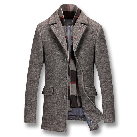 Chaqueta de lana de algodón gruesa de invierno para hombre de 2022, de moda informal para hombre, ajustada, chaqueta de nailon de talla grande ► Foto 1/6