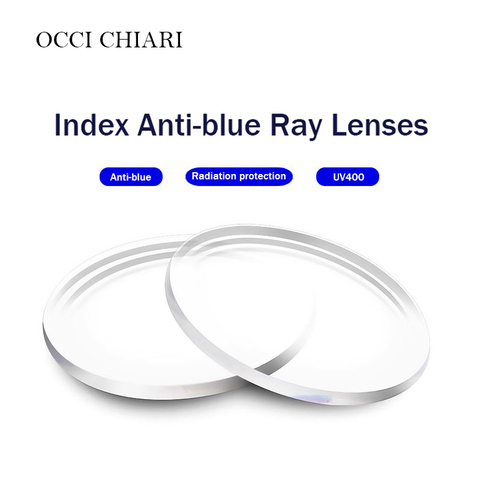 Lentes esféricos de resina para hipermetropía lentes de resina con visión única, Anti-azul, graduadas para miopía, gafas ópticas UV400 personalizadas ► Foto 1/6