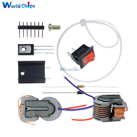 Diy kit de 15KV de alta frecuencia DC alta arco de voltaje encendido inversor generador de impulso paso 18650 Kit de bricolaje U núcleo transformador Suite ► Foto 1/6