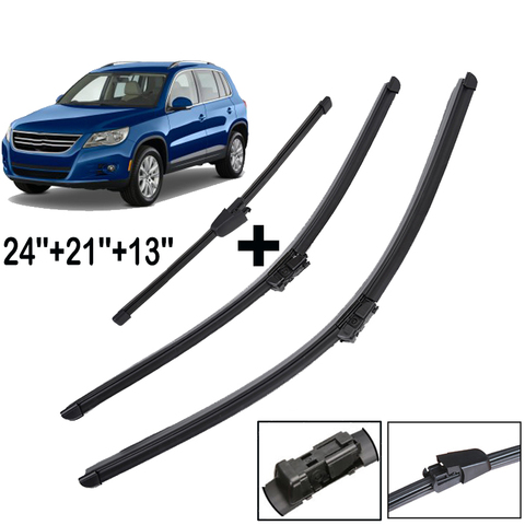 Misima-escobillas limpiaparabrisas para VW Tiguan, ventana delantera y trasera, 2016, 2015, 2014, 2013, 2012, 2011, 2010, 2009, 2008, 2007, Juego ► Foto 1/6